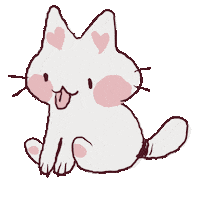 chewzyart love cats couple romance Sticker