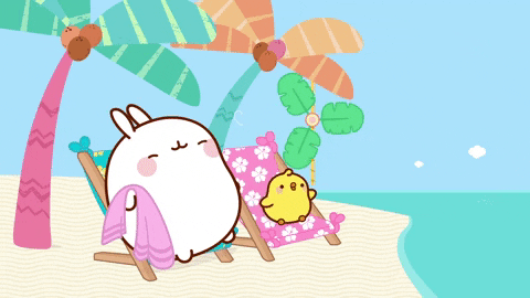 summer love GIF by Molang.Official