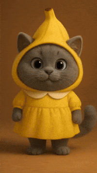 TheAiBrothers chicken banana chicken banana kittens dance GIF