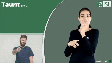 Sign Language Taunt GIF by ISL Connect
