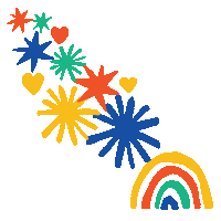 libertyworks rainbow stars pride hearts Sticker