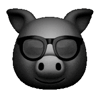 Black Pig Sunglasses Sticker