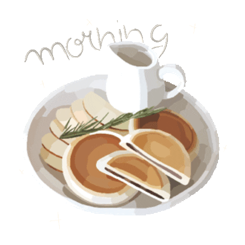 gabwart food white morning cooking Sticker