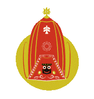 naradi_dd festival india yoga cart Sticker