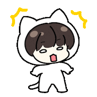 juheeyu cat scared shock kitty Sticker