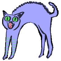 Shocked Cat Sticker by Vienna Pitts