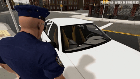 parking ticket flashing lights game GIF by Excalibur Games Official