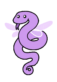 SnekAttack purple wings snake fairy Sticker
