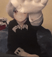 vanillyneko head pat kigurumi kigu animegaokigurumi GIF
