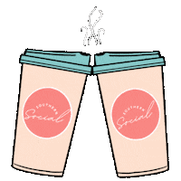 Coffee Cups Sticker by Southern Social