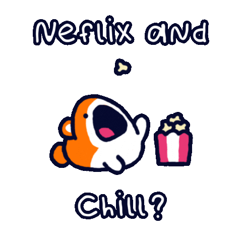 Movie Time Popcorn Sticker