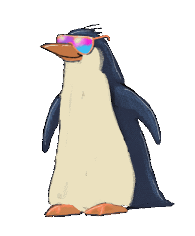sannannas penguin bird sunglasses glasses Sticker