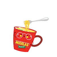mayoraid simple snack mug noodle Sticker
