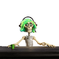 Skeleton Claymation Sticker by HAYWARD