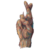 Fingers Crossed Good Luck Sticker