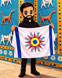 Flag Jesus GIF by chaldeanmediahistory