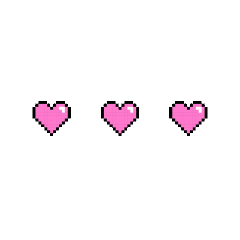 Video Game Hearts Sticker