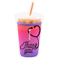 Iced Coffee Thank You Sticker by javasok