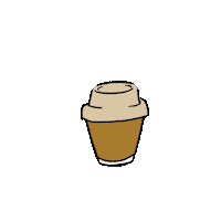 umekobucya カフェ コヒ イカフェ 紙コップ Sticker
