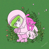 Cat And Girl GIF