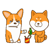 Corgi Shiba Sticker