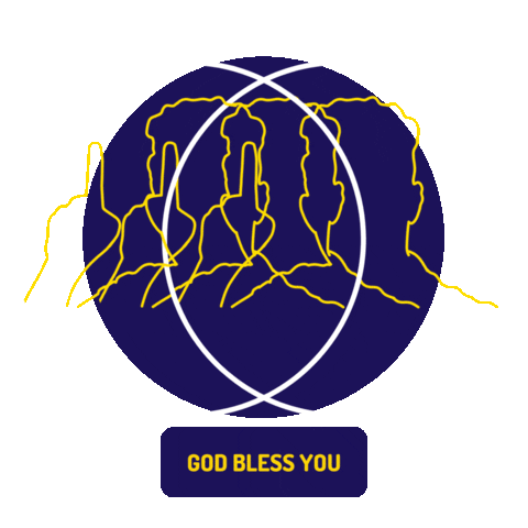 God Bless Sticker by Digital Pratik
