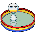 Autocollant oiseau triste