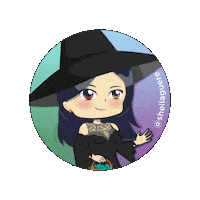 sheilaguere halloween chibi sheila corea del sur Sticker