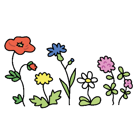 Cartoon Flower Sticker by TeaBag
