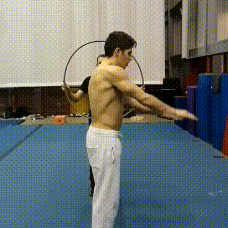 gymnastics amazing jump GIF
