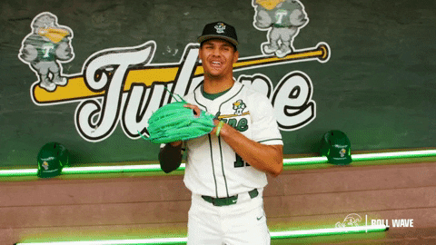 College Baseball Banks GIF by GreenWave