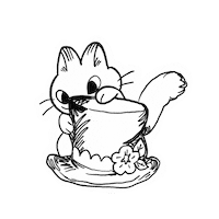 Wawflouer alice in wonderland tea time tea party mad hatter Sticker