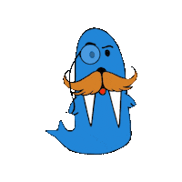 Morsecomics hmm walrus Morse monocle Sticker
