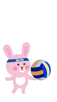 Volleyball Rabbit Sticker by TANITA Hong Kong