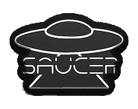 rotate space craft Sticker by SAUCER