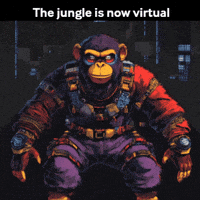 Monkey Cyberpunk GIF by Preneura