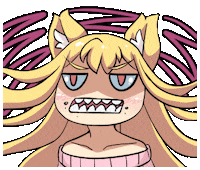 Angry Cat Girl Sticker by Jin