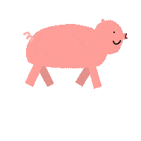 poiremolle happy pig farm piggy Sticker