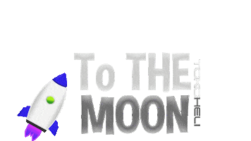 To The Moon Sticker by tokoheli