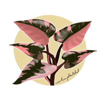 Pink Houseplants Sticker