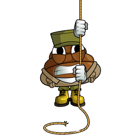 Training Farting Sticker by Hugo.fm