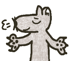 akiettt dog wolf 犬 phew Sticker