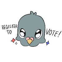 Register To Vote United States Sticker by mishipiku