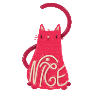 Cat Pink Sticker by creativemorningsjhb