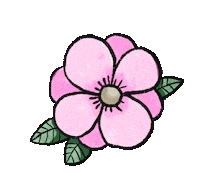 Pink Flower Sticker by yashassegawa