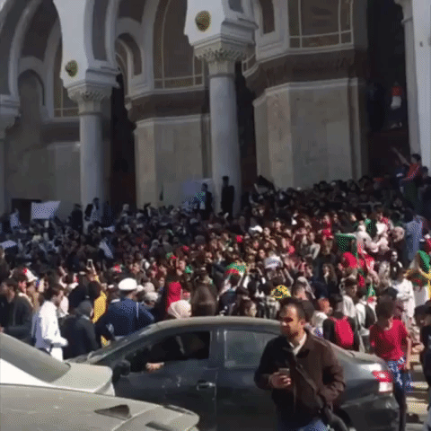 Students and Teachers Protest in Algiers Against President's Decision to Postpone Elections