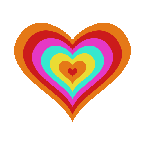 claudioschu giphyupload heart rainbow indie Sticker