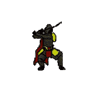 MattMotion run running samurai running from responsibilities Sticker