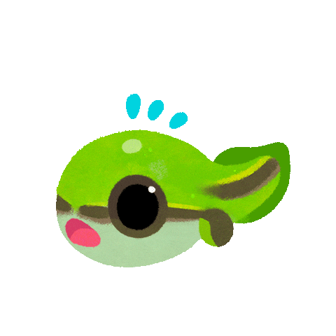 Frog Tadpole Sticker by pikaole