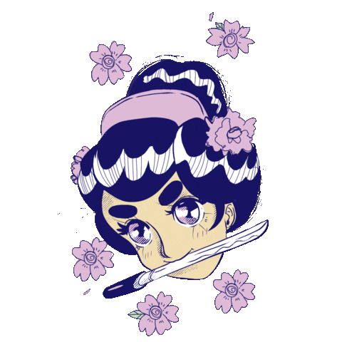 PezHolograma japan sakura samurai geisha Sticker